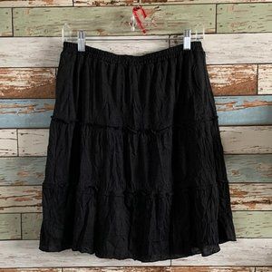 AGB Black Fully Lined Ruffled Skirt Size Small
